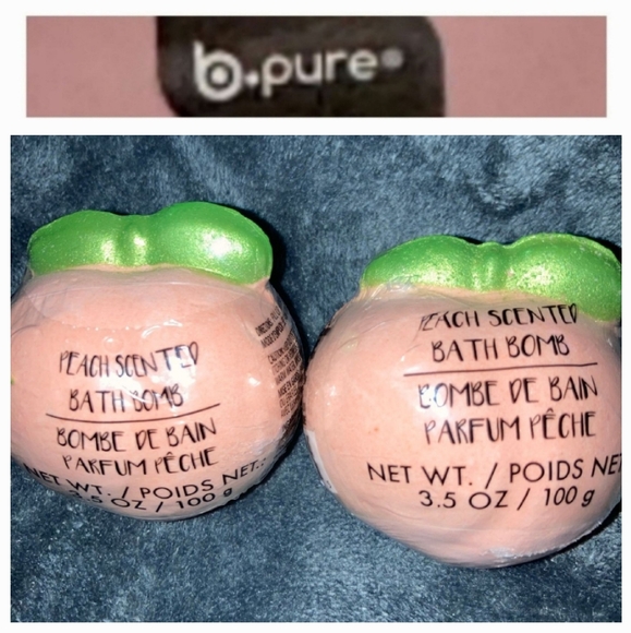 5/$20 B•Pure Set of Two “Georgia” Peach Shaped Scented Bath Bomb - Picture 7 of 10